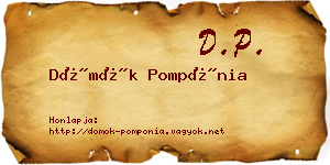 Dömök Pompónia névjegykártya